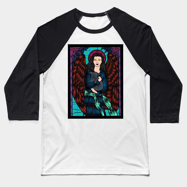 Stained Glass 04 (Style:2) Baseball T-Shirt by luminousstore